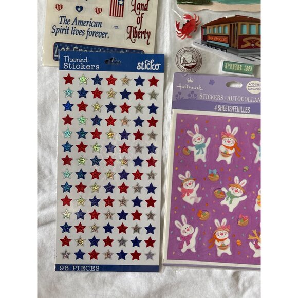 Sticker Scrap Book Acid-free Hallmark Easter Patriotic Alphabet San Francisco - Picture 6 of 15